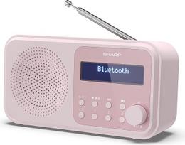 SHARP DR-P420 Nešiojamasis skaitmeninis radijas (DAB/DAB+/FM su RDS, USB, "Bluetooth 5.0", 3,5 mm lizdas, žadintuvo funkcijos), rožinės spalvos