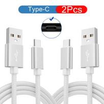 USB C greito įkrovimo laidas,  Sidabriniai 2vnt