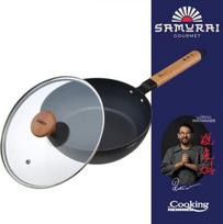 Wok keptuvė su dangčiu aliuminio su keramikos danga 28x8cm HR-SNT-WC28 HEINNER