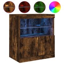 Šoninė spintelė，Komoda，indauja su LED lemputėmis, dūminio ąžuolo, 60x37x67cm CFE70759