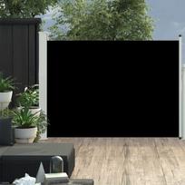 Ištraukiama šoninė kiemo pertvara vidaXL, 100x500cm, juoda