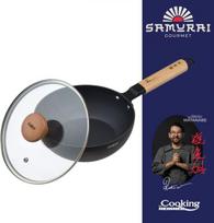 Wok keptuvė su dangčiu aliuminio su keramikos danga 20x7cm HR-SNT-WC20 HEINNER