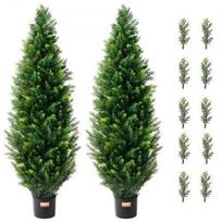 Dirbtiniai tujų medeliai su vazonu, 2 vnt., 121,9 cm