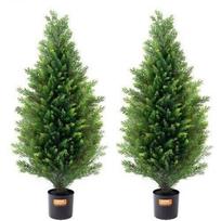 Dirbtiniai tujų medeliai su vazonu, 2 vnt., 91.4 cm
