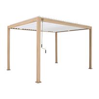 Pavėsinė MIRADOR-111 3x4m Šviesios medienos imitacija