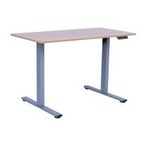 Reguliuojamo Aukščio Stalas ERGO FIT su 1 Varikliu, 120x68 cm, Pilka/Ąžuolas