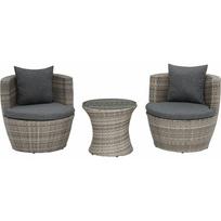 Shumee komplektas balkono baldų iš ratano, grey CAPRI | 146154 | 4251682206464