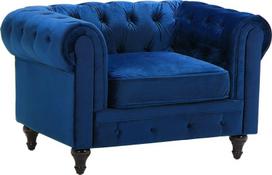 Shumee Velūrinis fotelis tamsiai mėlynas CHESTERFIELD | 107197 | 4260602376170