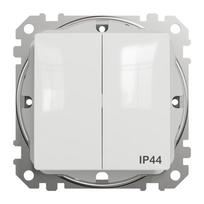 Jungiklis SCHNEIDER SEDNA DESIGN, 2 klav., IP44, balt.spalv.