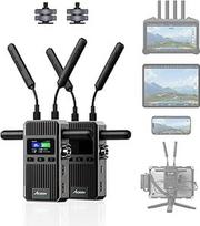 "Accsoon CineView 2 SDI Dual Band" belaidis HDMI SDI vaizdo siųstuvas ir imtuvas, 1500 pėdų diapazonas, 0,05 s vėlavimas, UVC tiesioginė transliacija, 1080p 60fps SDI į HDMI vaizdo keitiklis, 4 įrenginių stebėjimas