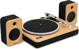 "House of Marley Stir it Up" belaidis 2 patefonas "Bluetooth" su 10 W garsiakalbiais, tvariai pagamintas plokštelių grotuvas, vinilinis grotuvas su lengva sąranka, bambukas