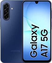 "Samsung Galaxy A17 5G", "Android" išmanusis telefonas, 8GB RAM, 256GB atminties, mėlynos spalvos, didelis ekranas, 50 MP OIS kamera
