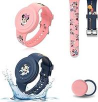 2 pakuotės vandeniui atspari apyrankė vaikams "AirTag Cute Cartoon Adjustable IP53 Silicone Hidden for Apple Air Tag Holder Soft Silicone Protective Case Anti-lost GPS Tracker