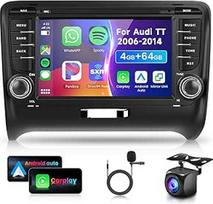 4G 64G VECHTEL 7" Bluetooth-Autoradio für Audi TT 2006-2014 Carplay Android Auto,DSP EQ,WiFi GPS,Mirror Link,RDS/FM Radio 2 Din mit AHD Rückfahrkamera