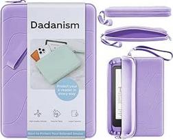 Dadanism 6-7 colių silikoninis apsauginis dėklas 7 colių "Kindle Paperwhite" ir "Kindle Colorsoft Signature Edition", 6 colių "K-indle/K-indle Oasis/E-Reader", violetinės spalvos
