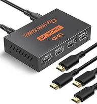 HDMI skirstytuvas 1 įėjimas 4 išėjimai - 4K HDMI skirstytuvas 4 monitorių veidrodiniam ekranui, 1080P 3D, skirtas PS4, PS3, "Xbox", "Fire TV Stick", "Blu-Ray", HDTV (ne išplėstinis ekranas)