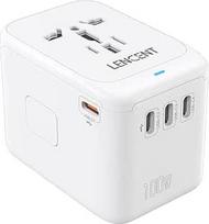 LENCENT 100 W kelioninis adapteris visame pasaulyje, universalus kelioninis kištukinis adapteris su 1 USB A ir 4 USB C, tarptautinis kištukinis adapteris Japonijai, Tailandui, JAV, Anglijai, Australijai (A/G/I/C tipas)