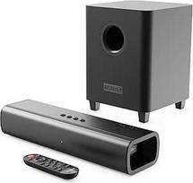 MAJORITY "Naga 40 Plus" garso juosta televizoriaus įrenginiams, 200 W 2.1 garso sistema, "Bluetooth" garso juosta su žemų dažnių garsiakalbiu, garso juosta, HDMI ARC, montuojama ant sienos, namų kino garso sistema, įskaitant nuotolinio valdymo pultą