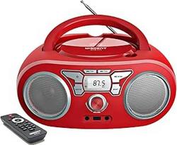 Nešiojamasis radijas - CD grotuvas, "Bluetooth Boombox", FM radijas, nuotolinio valdymo pultas, USB/AUX įvestis, ausinių lizdai, 4 W RMS garso garsiakalbiai, maitinamas iš tinklo / baterijos