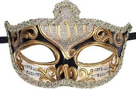 OIDEA Herren Venezianische Maske Augenmaske: punk Kostüm Maskerade Venedig Steampunk Leicht angenehm Kostüm Maske für Halbmaske Maskenball Maskerade Blau Rot Schwarz