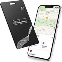 Piniginės sekimo kortelė, 2025 plona piniginės sekimo kortelė, IP68 atspari vandeniui, suderinama su "Apple Find My" (tik "iOS"), belaidis įkraunamas, "Bluetooth" daiktų ieškiklis piniginei, bagažui, pasams