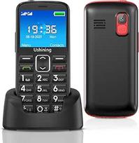 Senjorų mobilusis telefonas be sutarties su dideliais mygtukais, dviejų SIM kortelių senjorų mobilusis telefonas su 2,4 colio spalvotu ekranu, 1000 mAh baterija, suderinamas su klausos aparatu, pagalbos iškvietimo mygtukas, C tipo laidas