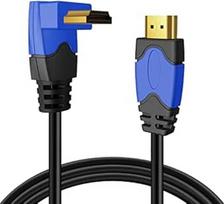 TNP 4K HDMI kabelis dešiniuoju 270 laipsnių kampu (15 pėdų) - didelės spartos 18Gb/s HDMI kabelis 4K 60Hz HDR 2K 2160p 1080p 1440p 3D ARC/eARC Ethernet, skirtas vaizdo žaidimams Xbox One X PS4 Pro ir Apple TV HDTV projektorius