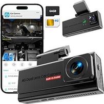 UCOCARE 4G LTE prietaisų kameros automobilyje, UCOCARE 4G LTE prietaisų kameros automobilyje su SIM kortele, 64GB kortelė, prietaisų kameros su parkavimo stebėjimu be "WiFi", prieiga prie programėlės, dvipusis pokalbis, judesio aptikimo signalas, naktini