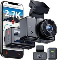 VANTRUE E2 2.7K+2.7K Dash Cam Automobilinė priekinė galinė 5GHz WiFi 9MB/S GPS, nuotolinio valdymo balso komandos Dash Cam Dual 1944P/1440P WDR naktinio matymo buferis Parkavimo režimas Automobilio kamera, 2,45 colių 320° G jutiklis, maks.