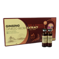 Ženšenis + ginkmedžio ekstraktas GINSENG, 10 ml, 10 but. (Dabar -25%)