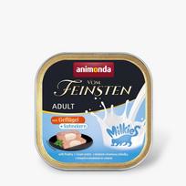 Animonda Vom Feinsten Adult visavertis šlapias pašaras suaugusioms katėms su paukštiena ir grietinėlės įdaru, paštetas, 100g