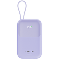 CANYON power bank OnPower 101 built-in cable 10000 mAh PD22.5W Purple
