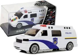 Policijos automobilis su garso ir šviesos efektais, baltas