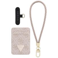 GUESS Wallet + hand strap, triangle MagSafe, pink