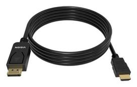 Vision TC 2MDPHDMI8K/BL 2 m DisplayPort to HDMI adapter cable, Black