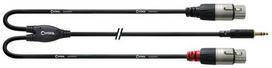 Cordial 3.5mm - 2 x XLR female, 3 m cable