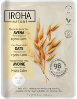 Iroha lakštinė veido kaukė su avižomis, akimirksniu raminanti Iroha Calm 20ml