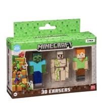 MINECRAFT 3D ERASERS - 3 PACK VER.C, FIHPKWMC4021C