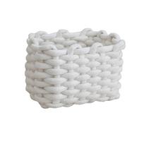 Nordic Style Woven Basket Hand-woven Rectangular Cotton Rope Basket Multi-functional Desktop Organize Baskets Bedroom balta