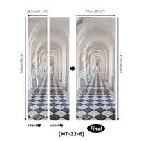 Artimųjų Rytų durų lipdukas Lipnusis tapetas 3D DIY renovacija vandeniui atsparus plakatas miegamasis 77X200cm