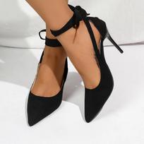Nauji Moteriški Aukštakulniai Suede Aukštakulniai Madingi Biuro Bateliai Stiletto Šventiniai Bateliai Moteriškas Komfortas Moteriški Kulniukai Bateliai 34 juoda