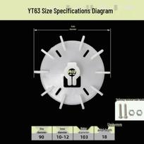 Savaime įsitempiantis aušinimo ventiliatoriaus sparnas YT63-160 elektriniams varikliams