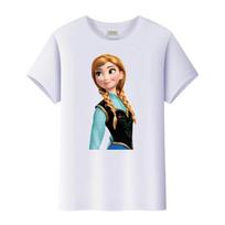 Saldūs Disney Ledo šalis Elza Anna Animaciniai Marškinėliai Laiski Marškinėliai Streetwear Palaidinės Vaikų Viršutiniai Drabužiai Apvalia Kaklo Marškinėliai Mergaičių Drabužiai Dovana 110