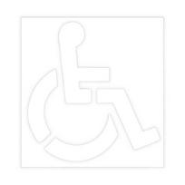 Neįgaliesiems skirto parkavimo aikštelės trafaretas Daugkartinio naudojimo silikoninis neįgaliųjų parkavimo šablonas Lankstus parkavimo žymeklio trafaretas garažo parkavimui, šaligatvio dažymui 1 Set