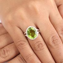 Natural Peridot Gemstone 925 Sterling Silver Handmade Jewelry Statement Ring For Anniversary Gift RR-80-9 4