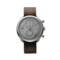 MASTER WORKS Quattro 002 Pagamintas iš kvarco odos Ruda MW07SU-EDBRO8 Vyriškas laikrodis, Japonija, Mechanizmas, 41 mm, Apyrankė, Chronografas, pilka spalva