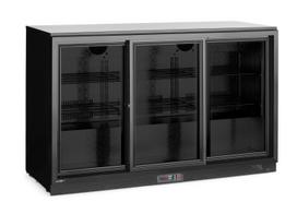 Trejų stumdomų durų baro šaldytuvas , Arktic, 308L, Juodas, 220-240V/160W, 1350x520x(H)865mm