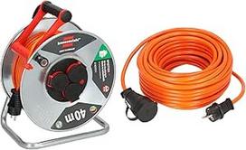 "Brennenstuhl Garant S V2" IP44 kabelio ritė (40 m kabelio oranžinės spalvos) ir "Brennenstuhl BREMAXX®" prailginimo kabelis V2 (25 m kabelio oranžinės spalvos, IP44, gali būti naudojamas iki -35 °C, atsparus alyvai ir UV spinduliams)