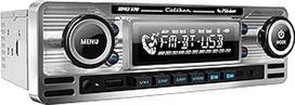 "Caliber Retro" automobilinis radijo imtuvas - automobilinis radijo imtuvas su "Bluetooth" USB - FM - 1 DIN radijo imtuvas su "Bluetooth" laisvų rankų įranga - chromas