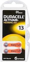 "Duracell" 13 dydžio klausos aparato baterija (10 pakuočių po 6 elementus)